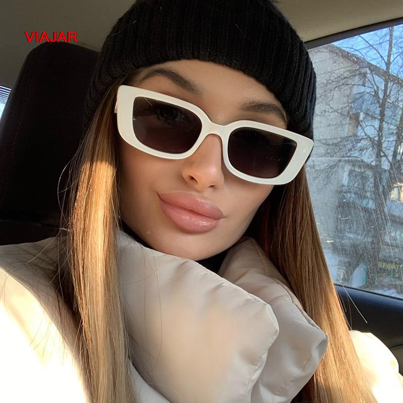 Retro Cat eyt Sunglasses Women 2023 Vintage Designer V Sun Glasses Men Fashion Rectangle Jelly Glasses Women lentes de sol mujer