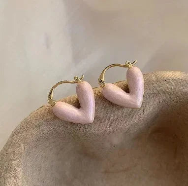 Cute Heart Stud Earrings for Women Girls Daily Wear Love Shape Earring Wedding Simple Ear Piercing Accessories Jewelry Gifts