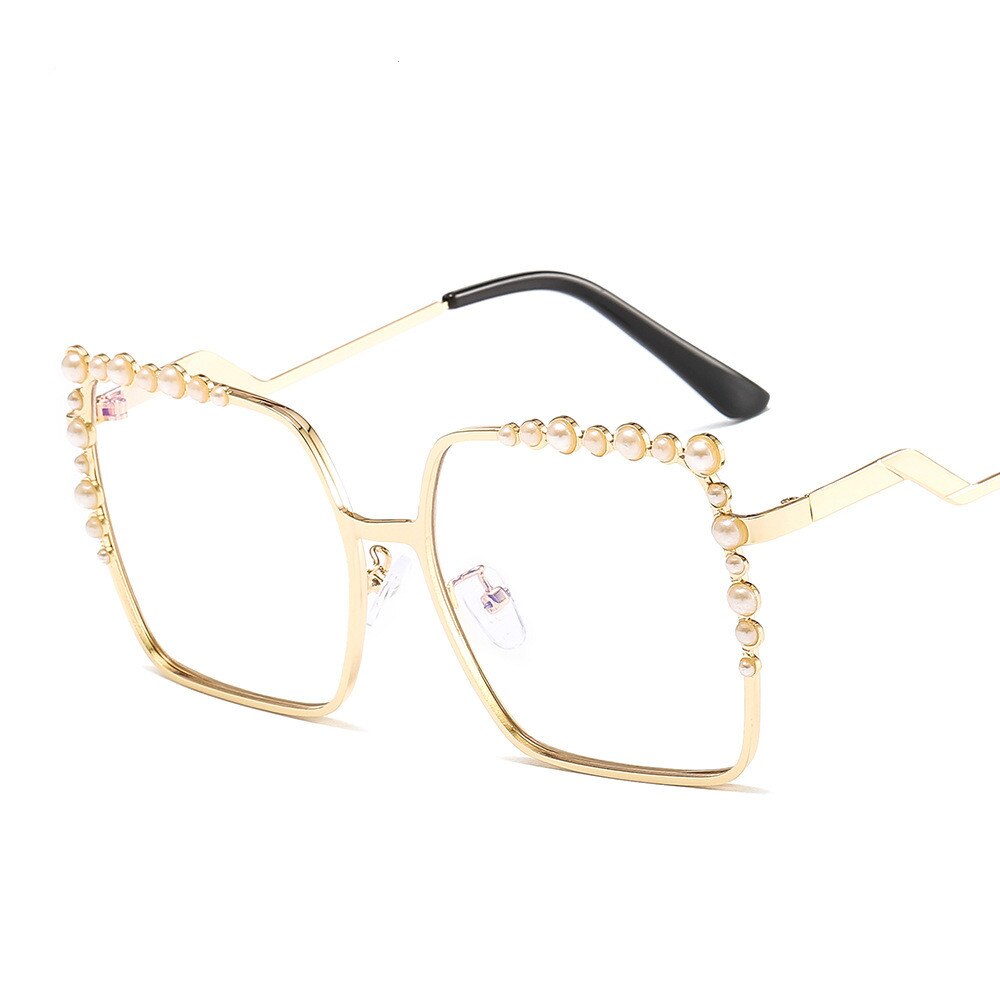 Oversized Square Sun Glasses Ladies 2023 New Luxury Pearl Sunglasses Women Brand Designer  Fashion Shades big Square