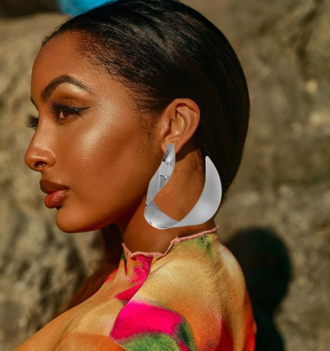 Special Design Irregular Metal Stud Earrings For Women Statement Big Earrings Unique Big Earring Drop Earring Trendy Jewelry
