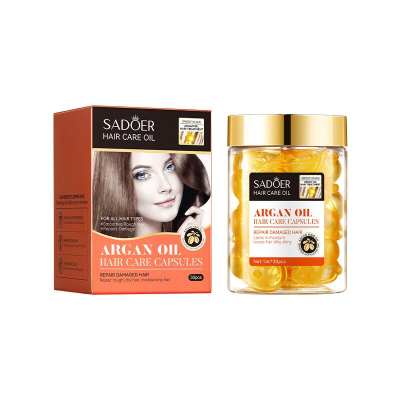 Hair Vitamin Nuts Oil Care Capsule Keratin Complex Oil Smooth Silky Hair Serum Anti Hair Loss Hair Masks Repair Frizz Damaged