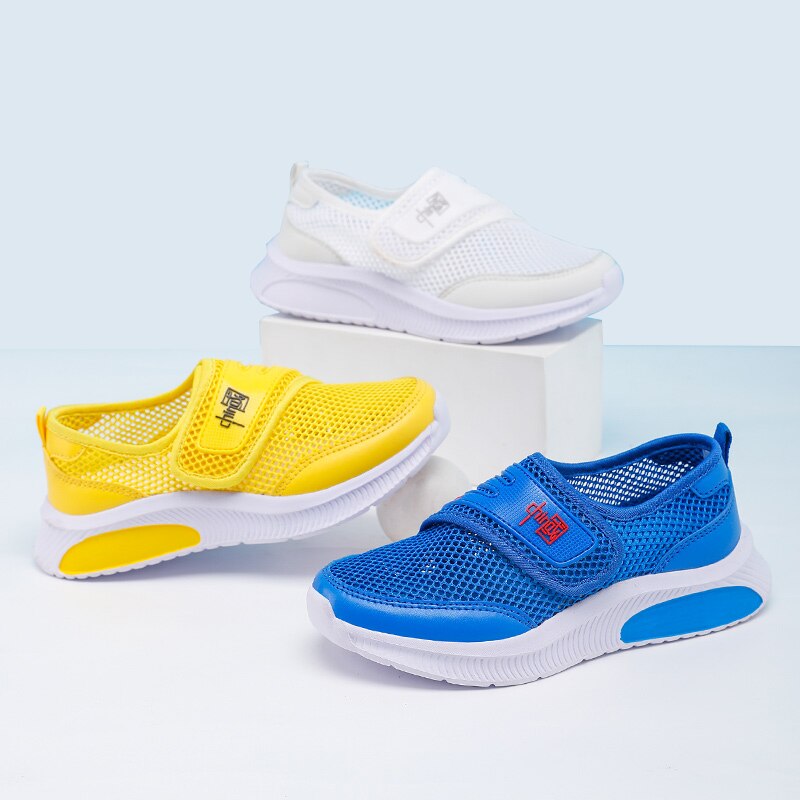 XZVZ Kids Sneakers Breathable Mesh Children's Casual Shoes Cute Buckle Design Boy Girls Flat Shoes Lightweight Kids Footwear