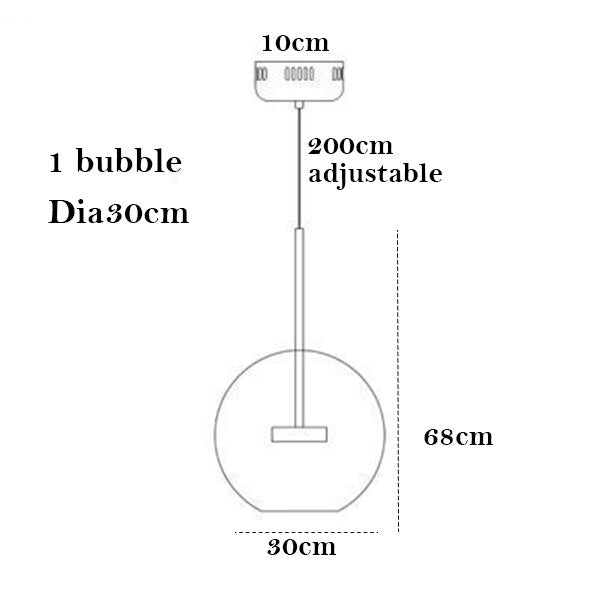 Modern Led Chandelier for Living Room Indoor Lighting Clear Frosted Glass Lampshade Kitchen Pendant Lamp Dining Room Home Decor
