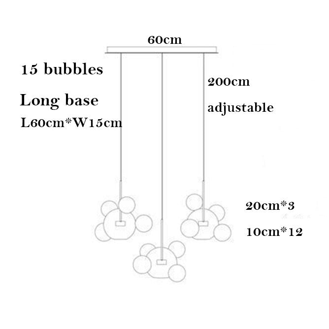 Modern Decor Led Chandeliers for Living Room Indoor Lighting Glass Lampshade Kitchen Ceiling Chandelier Dining Room Pendant Lamp