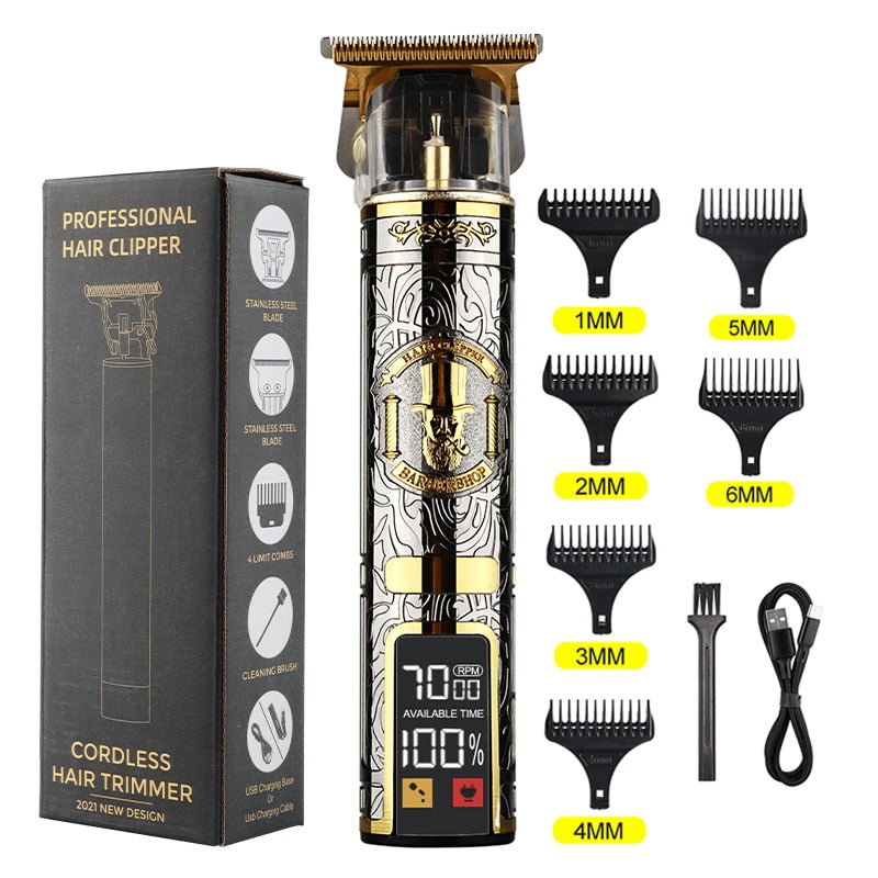 HIENA White Set Dragon Professional Hair Clipper Cordless Hair Trimmer For Men Shaver Hair Cutting Machine Barber Machin Beard