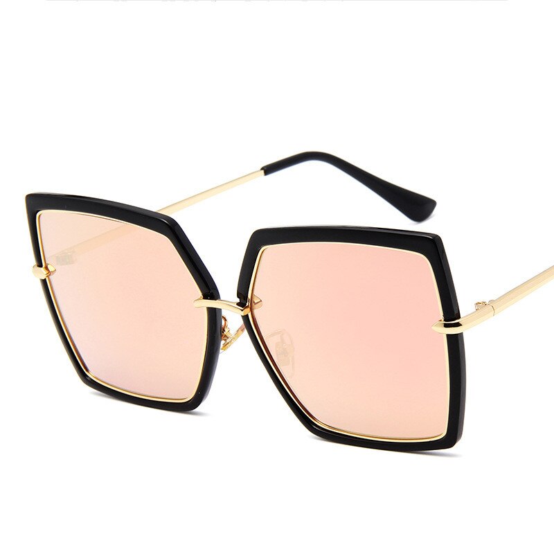 2023 Oversized Sunglasses Women Brand Designer Metal Square Eyewear New Female Shades Big Mirror Sun Glasses Superstar oculos