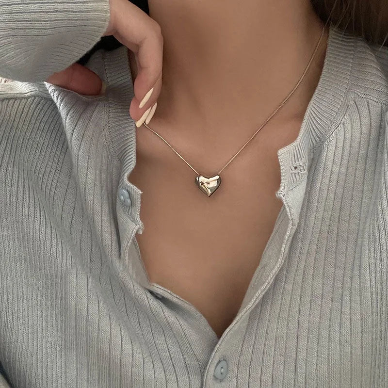 Tassel Necklace for Women Golden Silver Color Triangle Pendant Sweater Long Necklace Gift for Friend Fashion Neck Jewelry