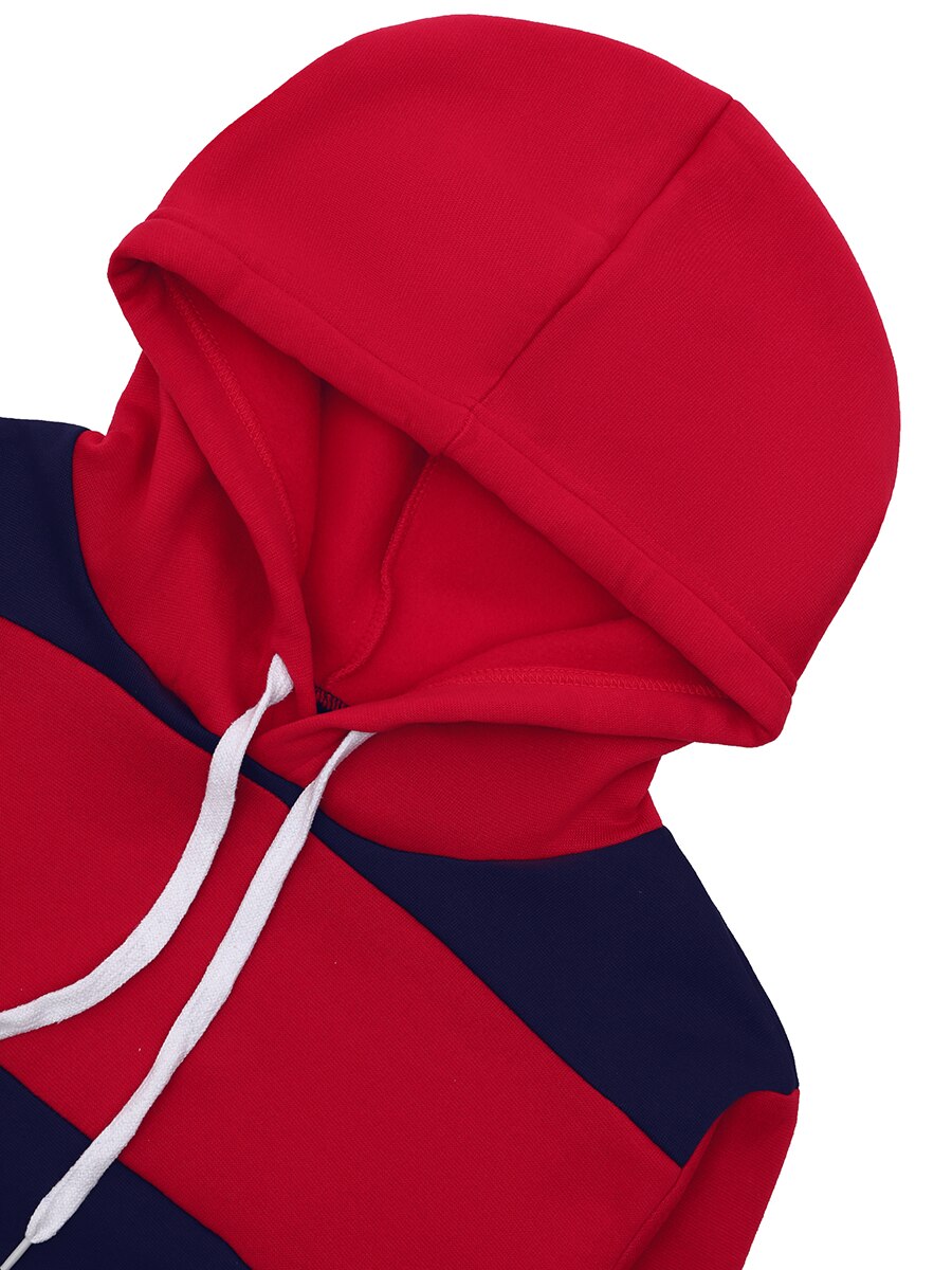 LW Plus Size Striped Drawstring Tracksuit Set Autumn Women Hoodie Pants Set Striped Printed Hooded Long Sleeve Warm Sweatshirts