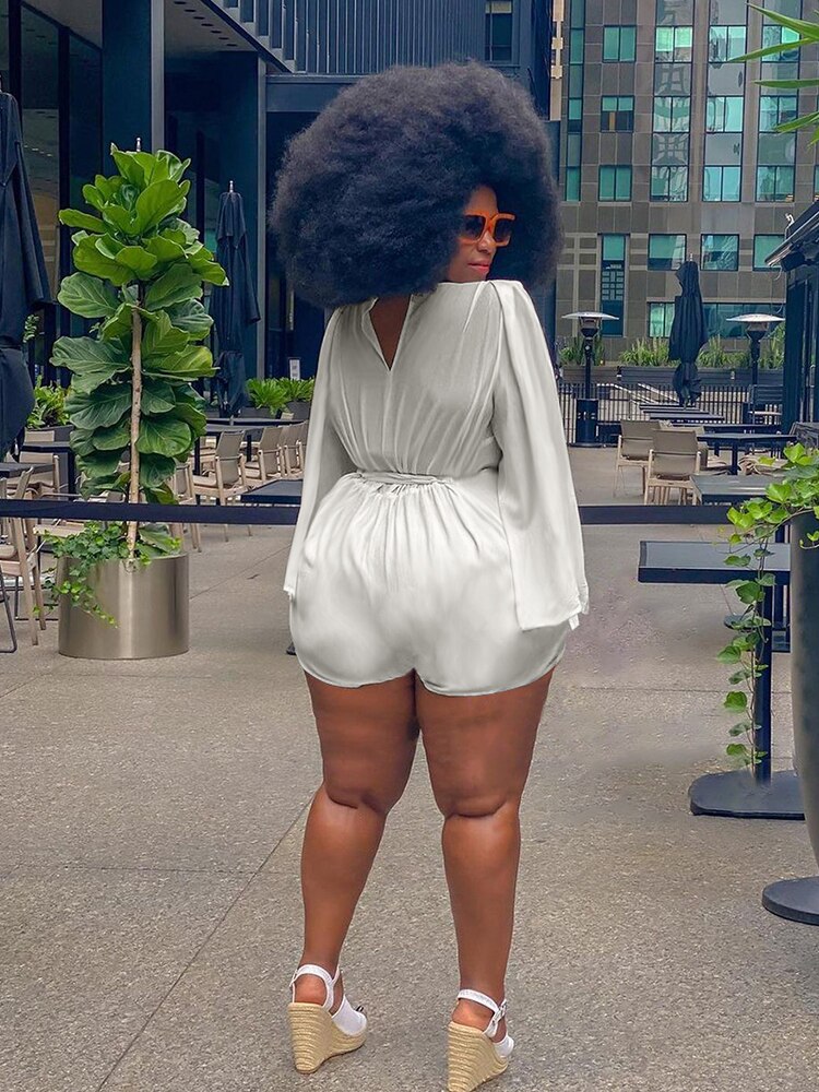Plus Size Women Clothing Summer Transparent Sexy One Piece Outfits Jumpsuit Shorts Elegant Jumpsuit Wholesale Bulk Dropshipping