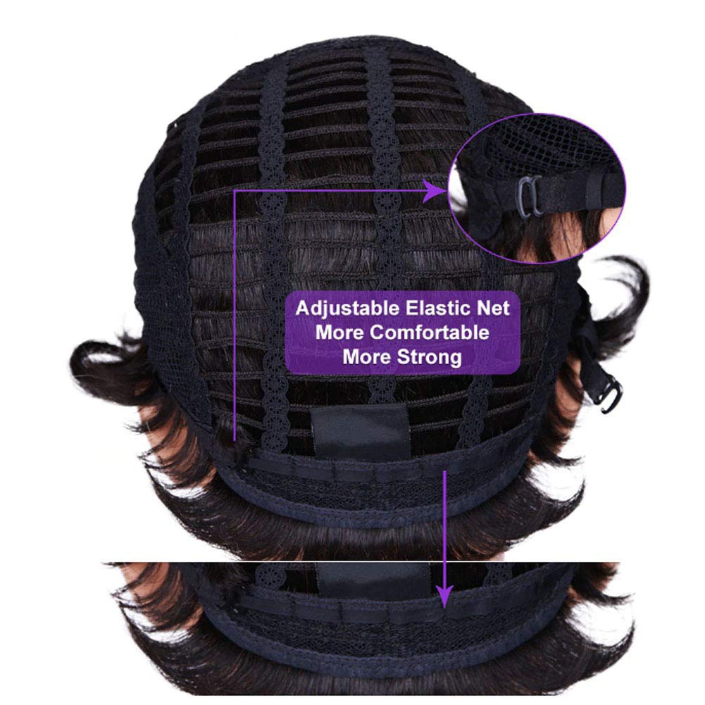 BeiSDWig Synthetic Short Haircuts for Women Natural Pixie Cut Wigs for Black/White Women Short Hair Wig with Bangs