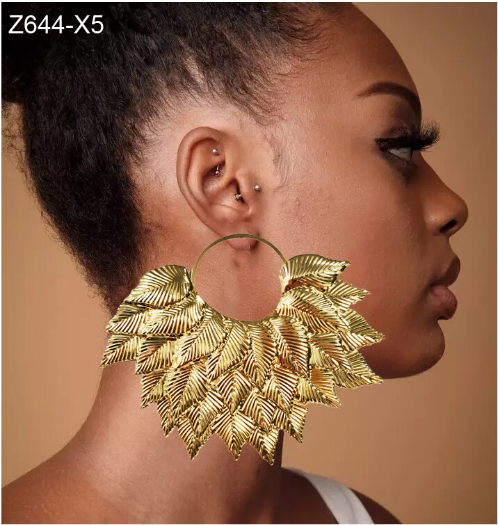 Fine Jewelry Big Round Earrings Stud Big Pendant Dangle Drop Earrings Flower Circle Hoop Earring Wedding Party Gifts