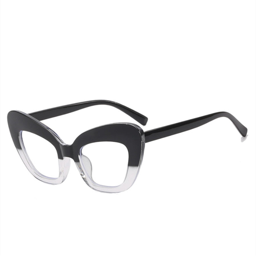 2022 New Fashion Vintage Anti Blue Light Cat Eye Women Glasse Retro Designer Eyeglasse Frame Ladies Ins Trending Clear Computer