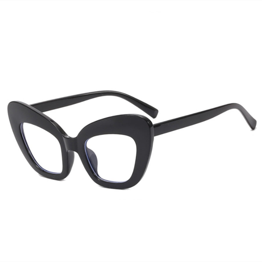 2022 New Fashion Vintage Anti Blue Light Cat Eye Women Glasse Retro Designer Eyeglasse Frame Ladies Ins Trending Clear Computer