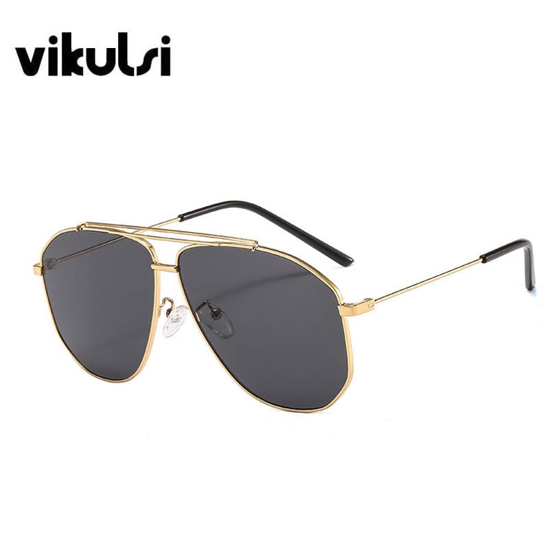 Unisex Pilot Sunglasses Women Men Luxury Double Beam Sun Glasses Men Vintage Driving Eyewear Ocean Lenses Shades zonnebril dame