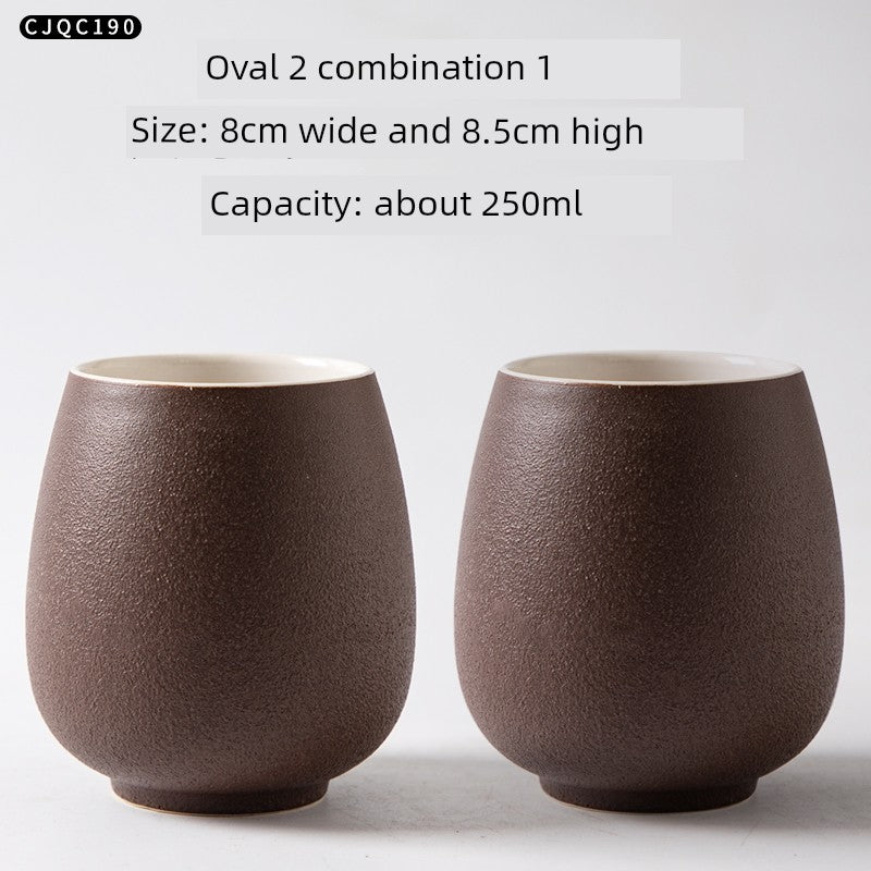 Cup Ceramic Mug with Cover Spoon Tea Cup Retro Domestic Coffee Cup Creative Personalized Trend Couple's Cups