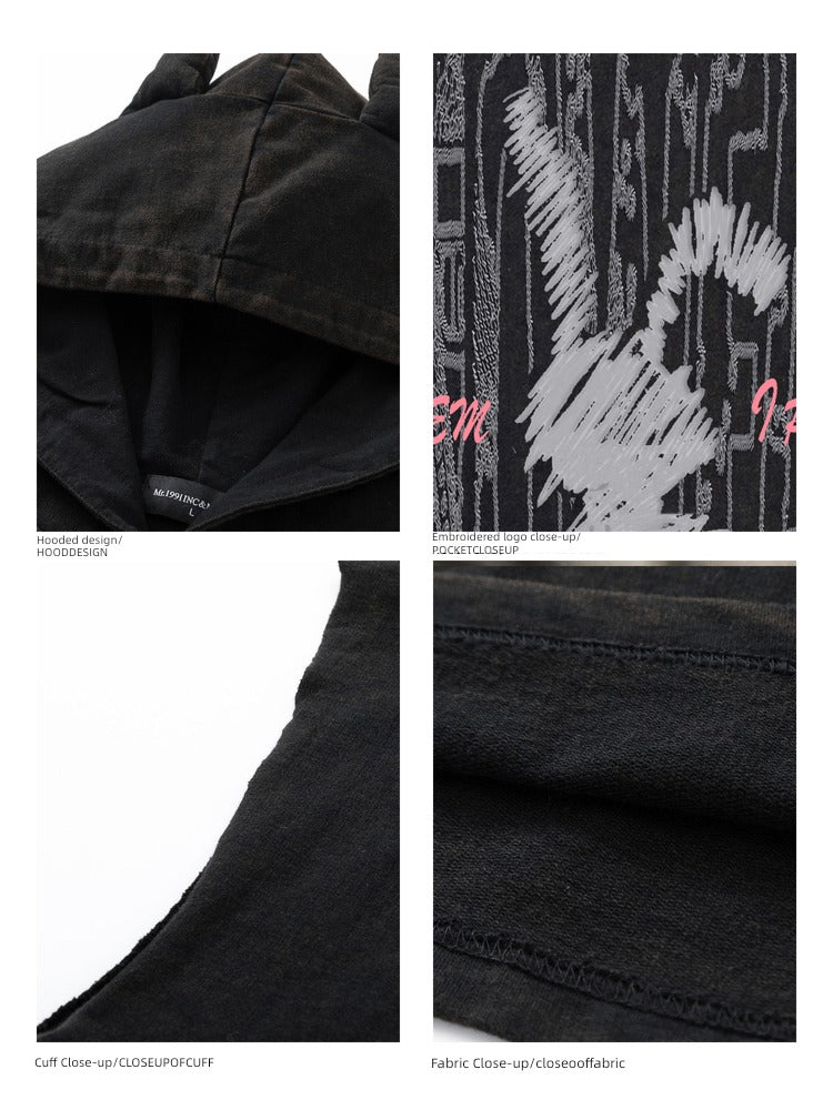 Fashion Brand Vest American High Street Dark Loose Cartoon