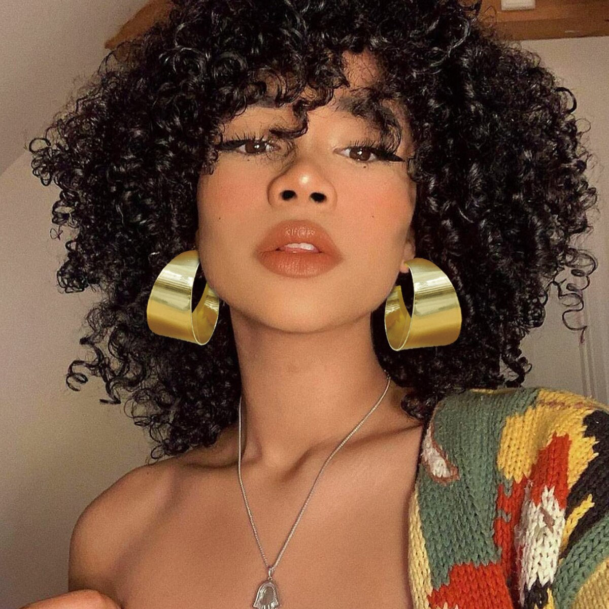 Fine Jewelry Big Round Earrings Stud Big Pendant Dangle Drop Earrings Flower Circle Hoop Earring Wedding Party Gifts