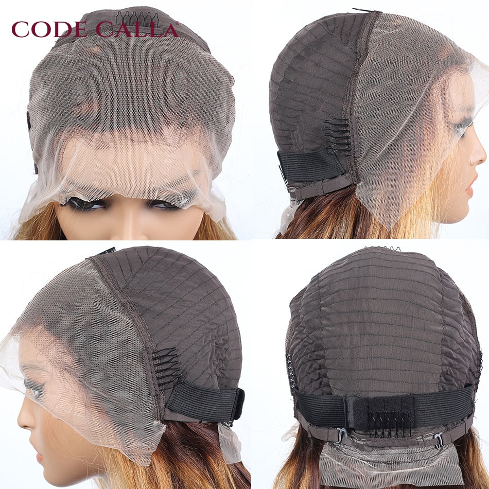 Highlight Wig Human Hair Bob Wig Straight Lace Front Wig Human Hair Brazilian Short Bob Human Hair Wigs On Sale Clearance