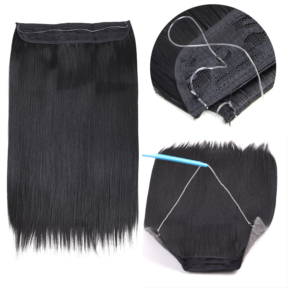 Synthetic Clip In Hair Extension Full Head Long 26”140g Afro Kinky Curly Fake Hair Pieces Clip-on Blacke Brown hairpin For Women