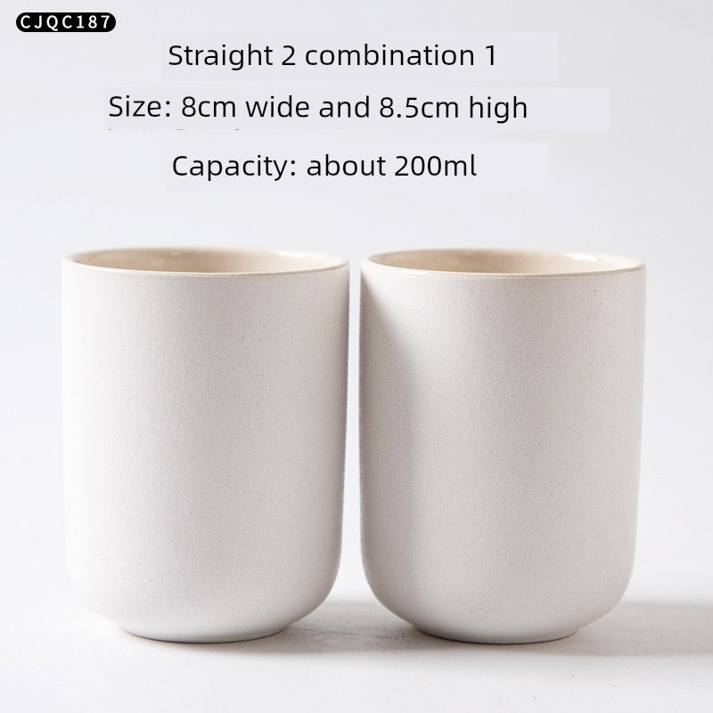 Cup Ceramic Mug with Cover Spoon Tea Cup Retro Domestic Coffee Cup Creative Personalized Trend Couple's Cups