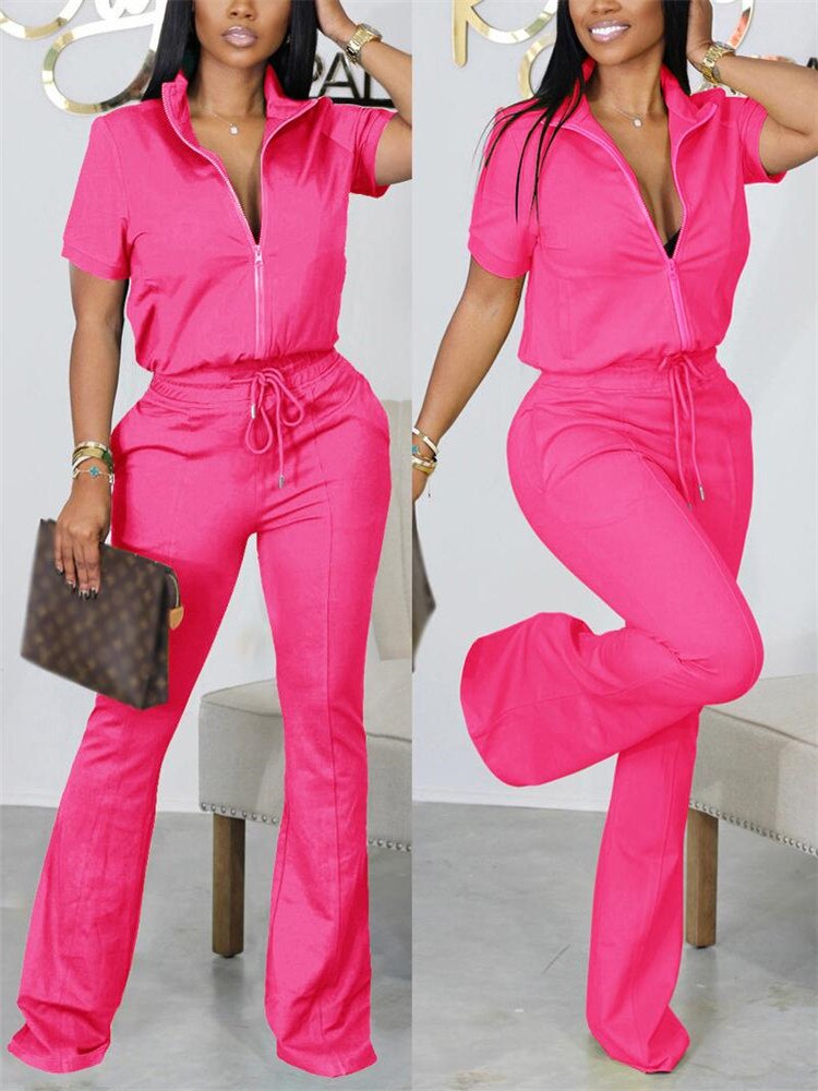 2023 Two Piece Sets Womens Geometric Print Zip Up Top &amp; Drawstring Pants Set Outifits Fashion Tracksuits Casual T Female Outfit