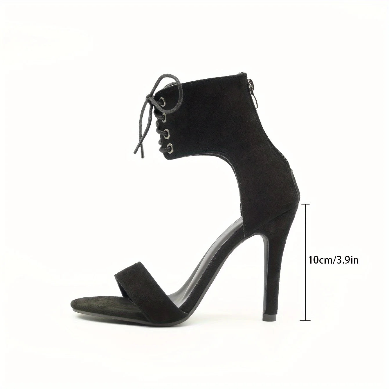 Black Gladiator Sandals For Women 2024 Summer Sexy Open Toe Belt Buckle Cover Heeled Thin High Heels Shoes Club Party Pumps
