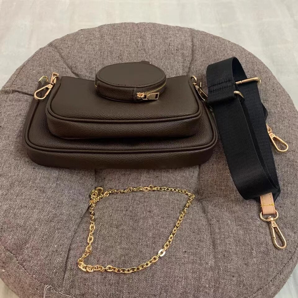 High Quality New Shoulder Bag Fashion Women Three-Piece Messenger Bag MULT1 CHETTE ACCESS000RlES Classic Handbags With Box