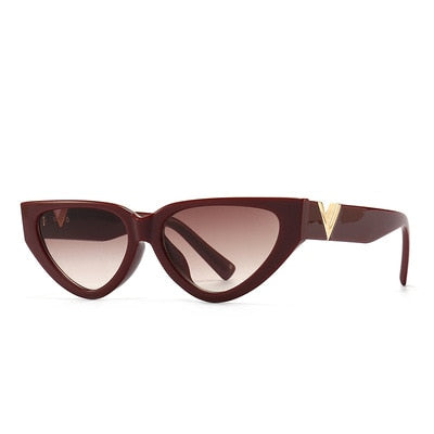 Retro Cat eyt Sunglasses Women 2023 Vintage Designer V Sun Glasses Men Fashion Rectangle Jelly Glasses Women lentes de sol mujer