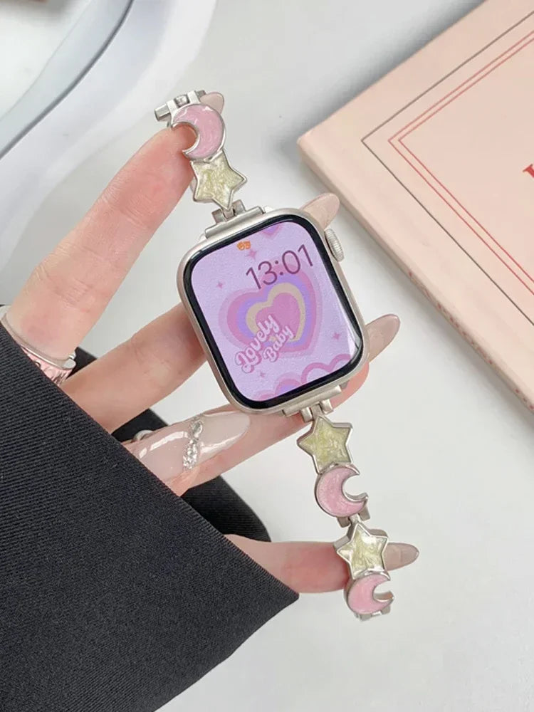 Stainless steel band for Apple Watch ultra 2 49mm 9 8 7 41 45mm Jewelry Strap for iWatch series 6 5 4 SE 42 44mm 38 40mm correa