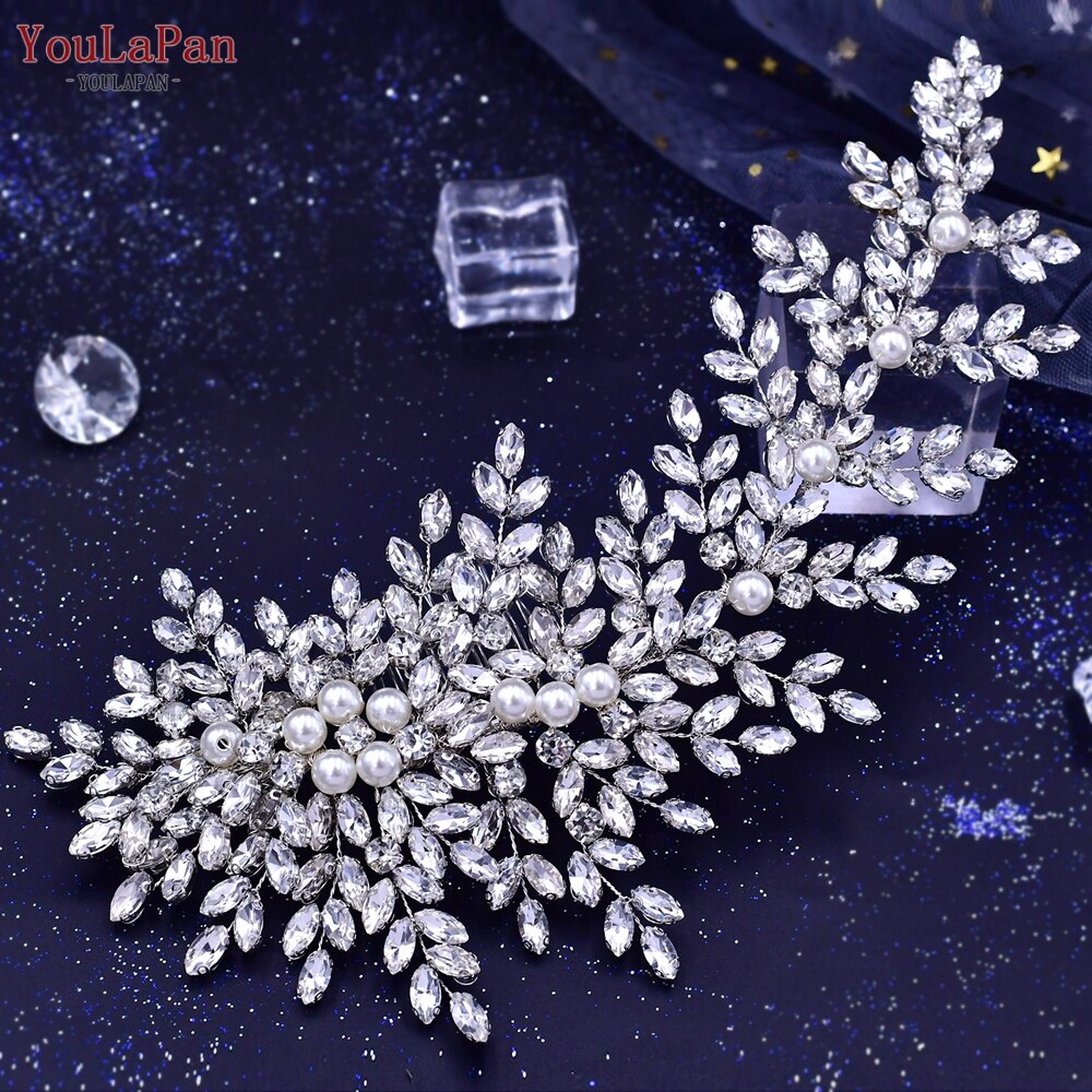 YouLaPan HP438 Shiny Bridal Headdress Luxury Wedding Headband Women Hair Accessories Queen Headpiece Party Banquet Headwear