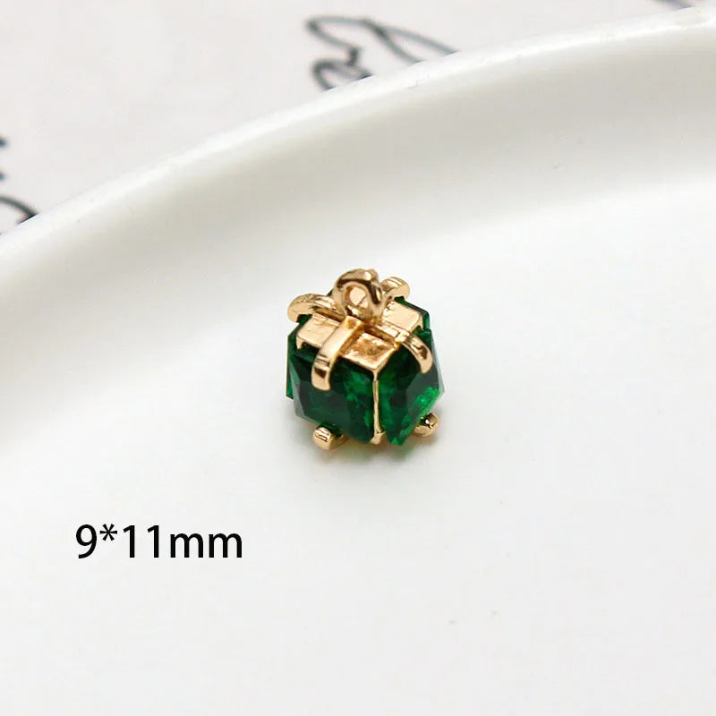 1pcs Copper Inlaid Zircon Crystal Flower Bud Water Drop Square Pendant Diy Jewelry Earrings Necklace Bracelet Handmade Charms