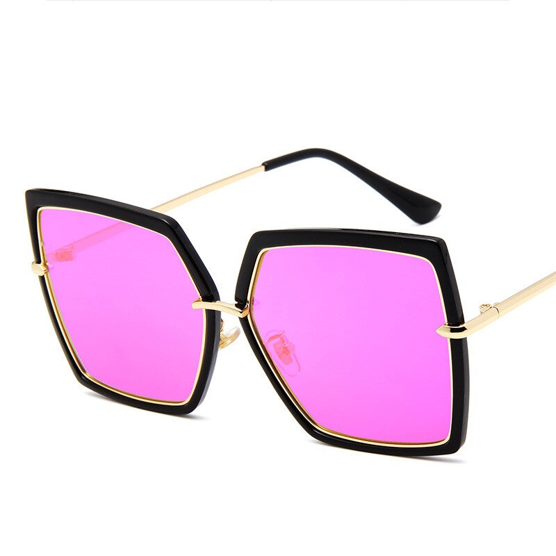 2023 Oversized Sunglasses Women Brand Designer Metal Square Eyewear New Female Shades Big Mirror Sun Glasses Superstar oculos
