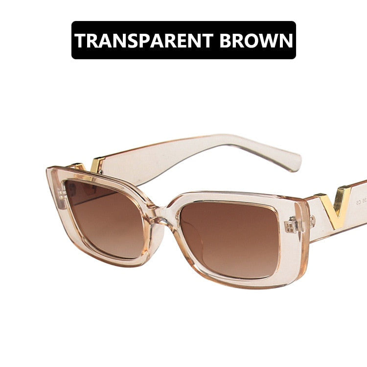 Retro Cat eyt Sunglasses Women 2023 Vintage Designer V Sun Glasses Men Fashion Rectangle Jelly Glasses Women lentes de sol mujer