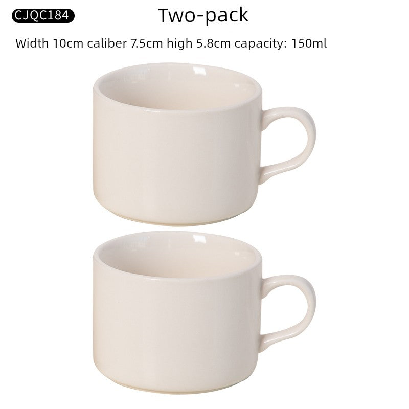 Cup Ceramic Mug with Cover Spoon Tea Cup Retro Domestic Coffee Cup Creative Personalized Trend Couple's Cups