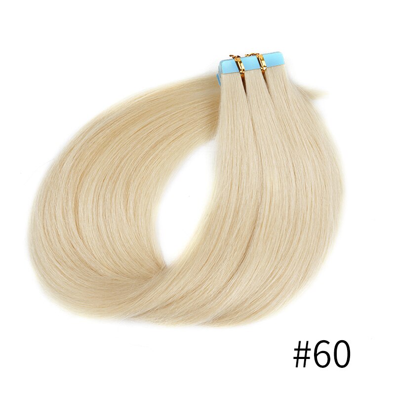 Veravicky Hair Tape In Hair Extensions Natural Human Hair Tiny Interface 4x0.8cm Skin Weft Remy 10pcs 16-24 inch For Thin Hair