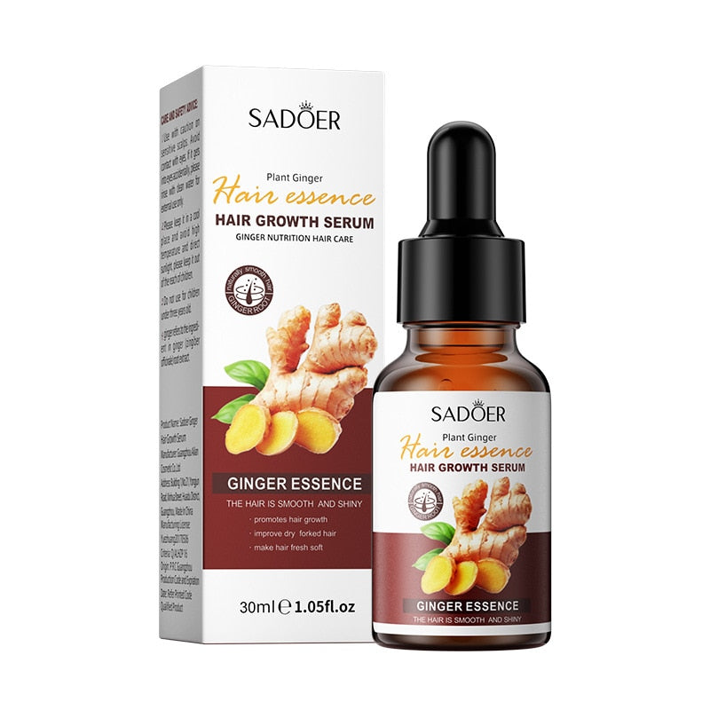 Ginger Hair Growth Products Shampoo Hair Mask Serum Set Anti Hair Loss Prevent Baldness Treatment Fast Growing Nourish Hair Care