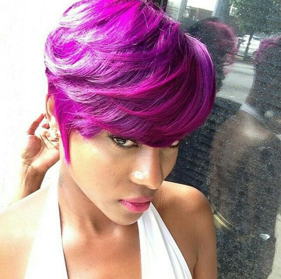 BeiSDWig Synthetic Short Haircuts for Women Natural Pixie Cut Wigs for Black/White Women Short Hair Wig with Bangs
