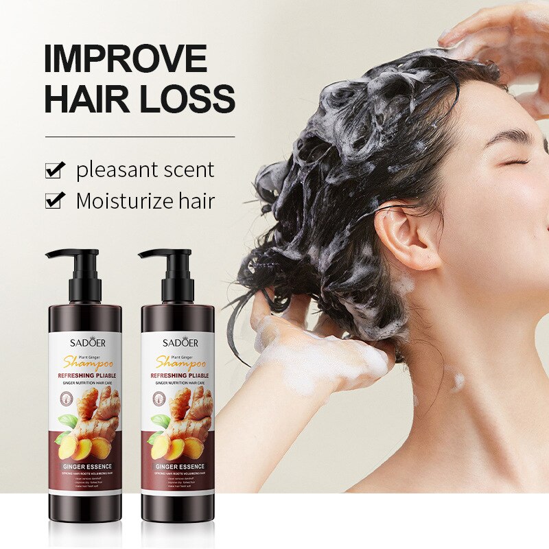 Ginger Hair Growth Products Shampoo Hair Mask Serum Set Anti Hair Loss Prevent Baldness Treatment Fast Growing Nourish Hair Care