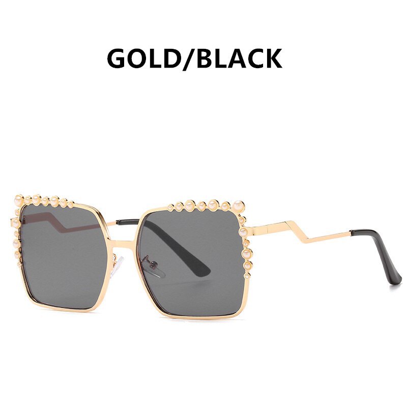 Oversized Square Sun Glasses Ladies 2021 New Luxury Pearl Sunglasses Women Brand Designer Fashion Shades Big Frame Oculos очки