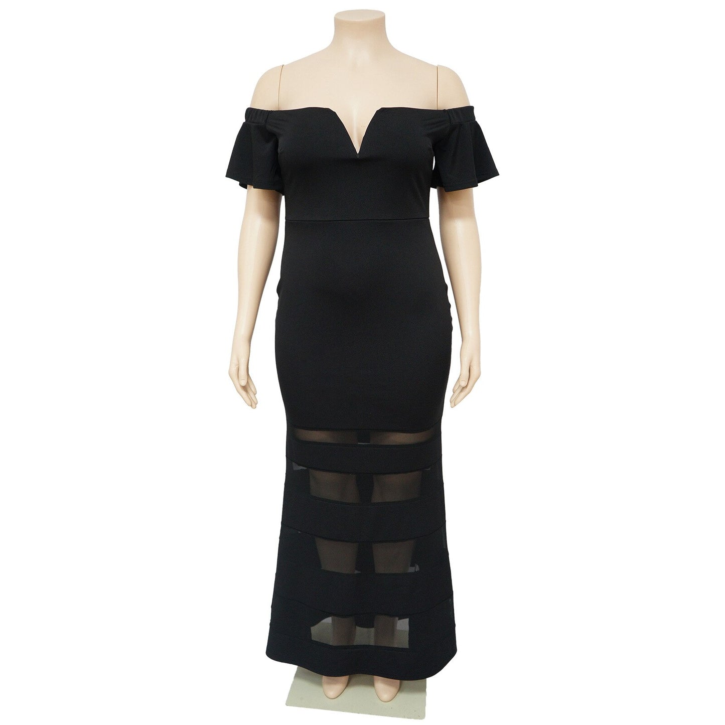 Plus Size Women Party Dresses Mesh Puff Sleeve White Dress Female Luxury Designer Cloth 2023 Spring Evening Birthday Robe
