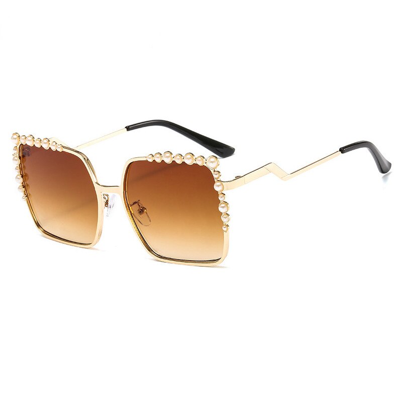Oversized Square Sun Glasses Ladies 2023 New Luxury Pearl Sunglasses Women Brand Designer  Fashion Shades big Square