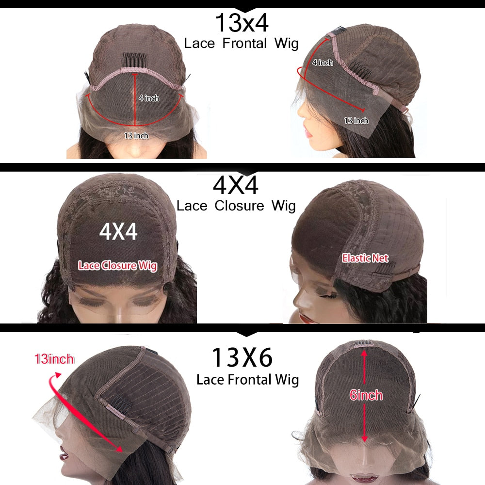 1B99J Body Wave 13x6 Lace Frontal Wig For Black Women Brazilian Remy Human Hair 13x4 Lace Frontal Wig PrePlucked 99J Short Wigs