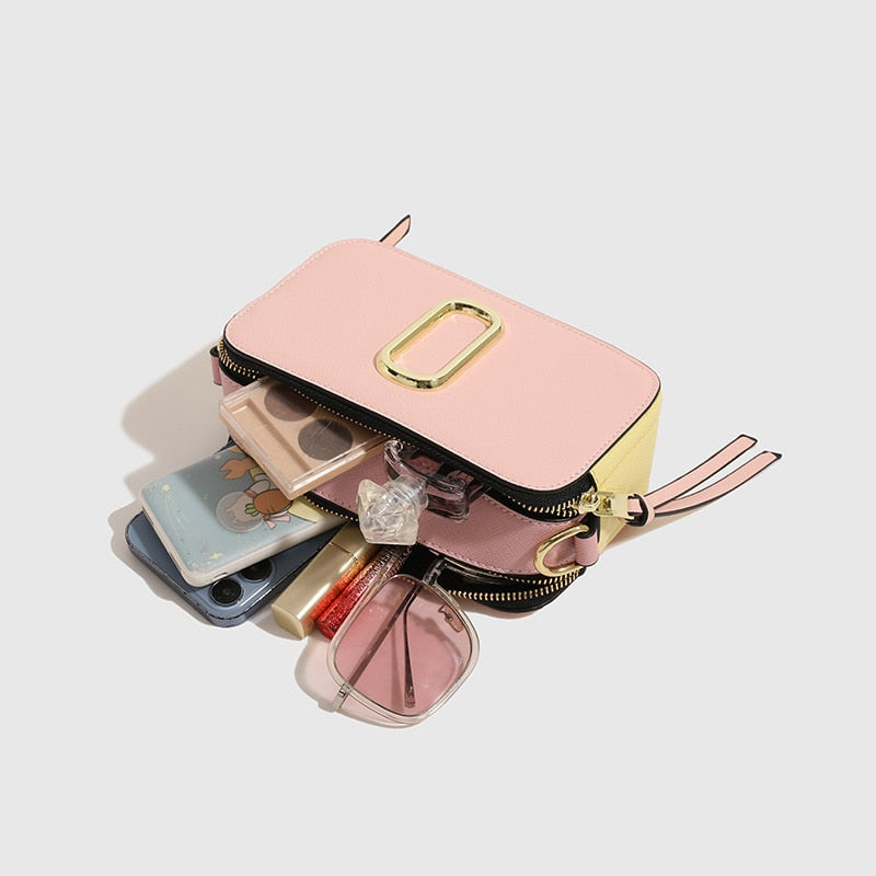 Fashion Design Camera Bags For Women Casual Solid Black White Lady Street Party Crossbody Bags Good Large Storage Zippy Pockets