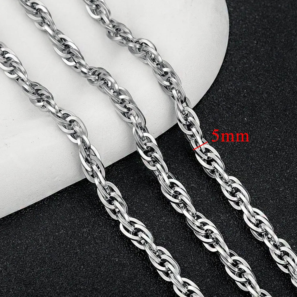 1 Meter Stainless Steel Chain Oval Heart Dolphin Hip Hop NK Cable for DIY Necklace Bracelet Jewelry Making Accessories Wholesale
