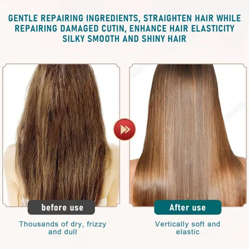 150ml Hair Straightener Cream Keratin Comb Type Hair Straightening Treatment for Frizzy and Dry Solution Permanent Hair Care
