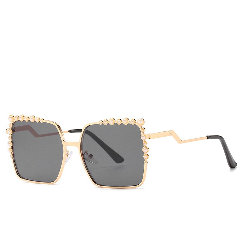 Oversized Square Sun Glasses Ladies 2021 New Luxury Pearl Sunglasses Women Brand Designer Fashion Shades Big Frame Oculos очки