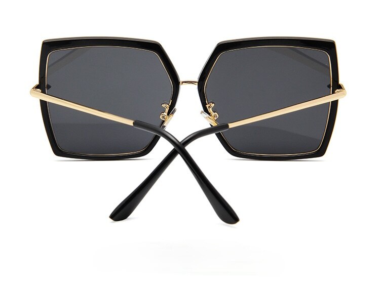 2023 Oversized Sunglasses Women Brand Designer Metal Square Eyewear New Female Shades Big Mirror Sun Glasses Superstar oculos