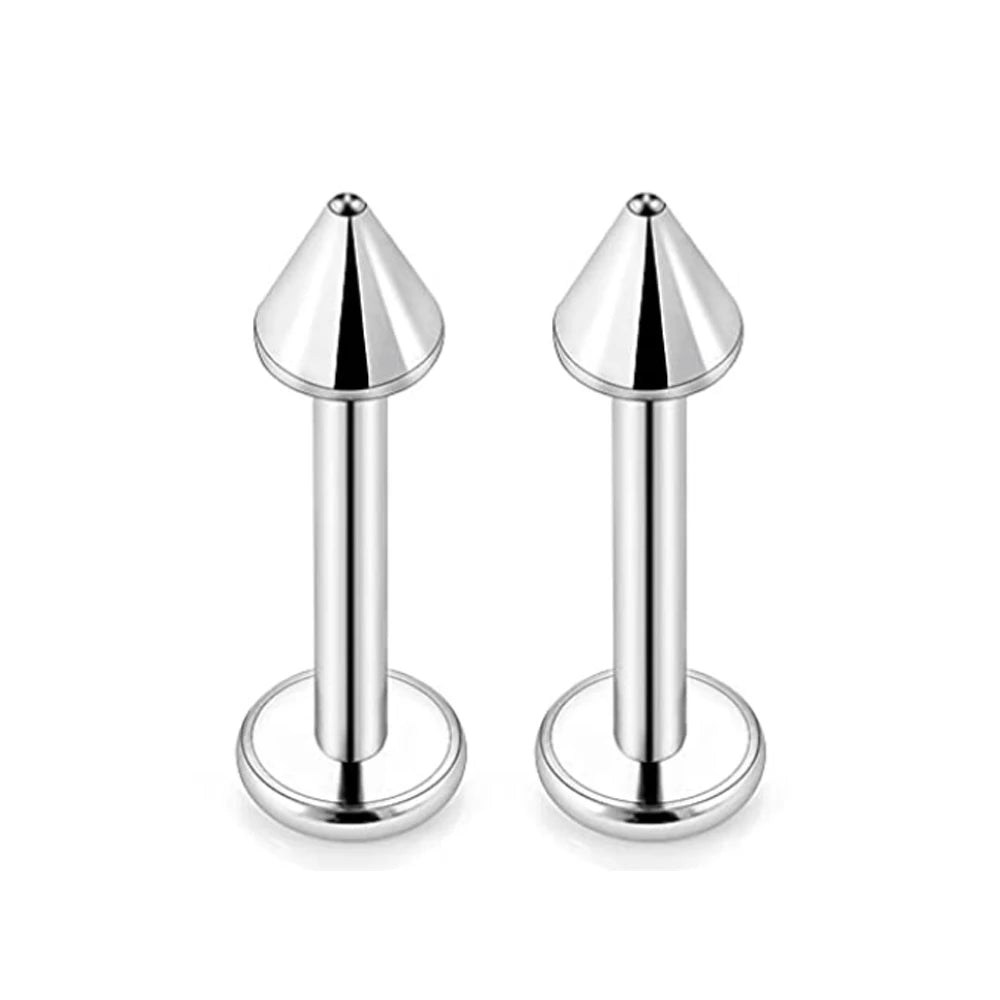 2PCS Surgical Steel Heart Ear Tragus Cartilage Piercing Mix Shape Labrets Lip Stud Ring Ball Lobe Earrings Body Piercing Jewelry