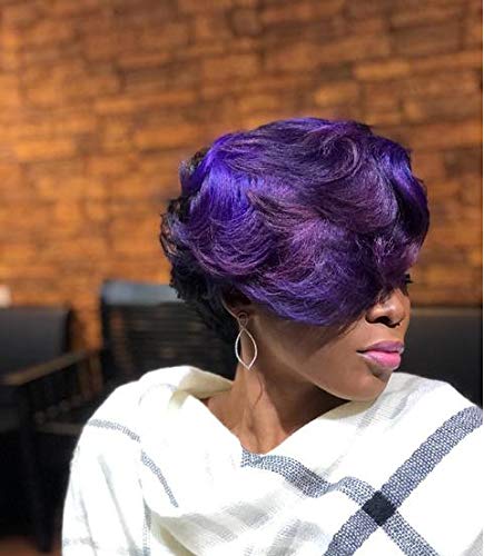 BeiSDWig Synthetic Short Haircuts for Women Natural Pixie Cut Wigs for Black/White Women Short Hair Wig with Bangs