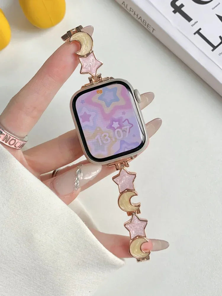 Stainless steel band for Apple Watch ultra 2 49mm 9 8 7 41 45mm Jewelry Strap for iWatch series 6 5 4 SE 42 44mm 38 40mm correa